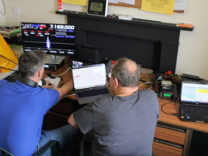 Radio and computer equipment at the Rathlin station.