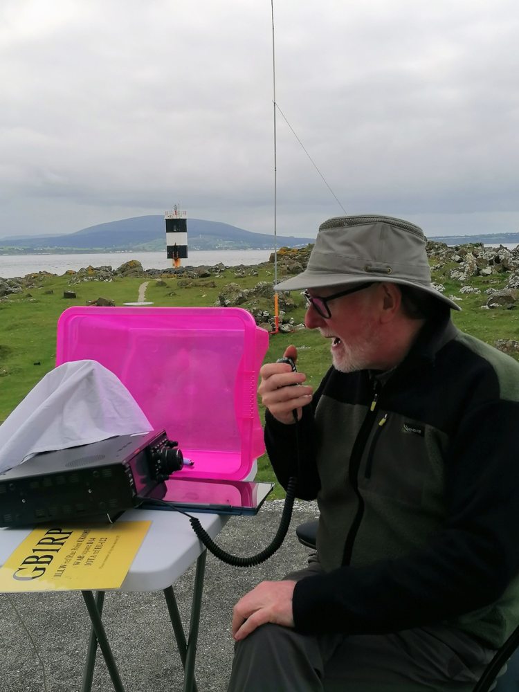Club operator using an HF radio at Rue Point during ILLW 2026