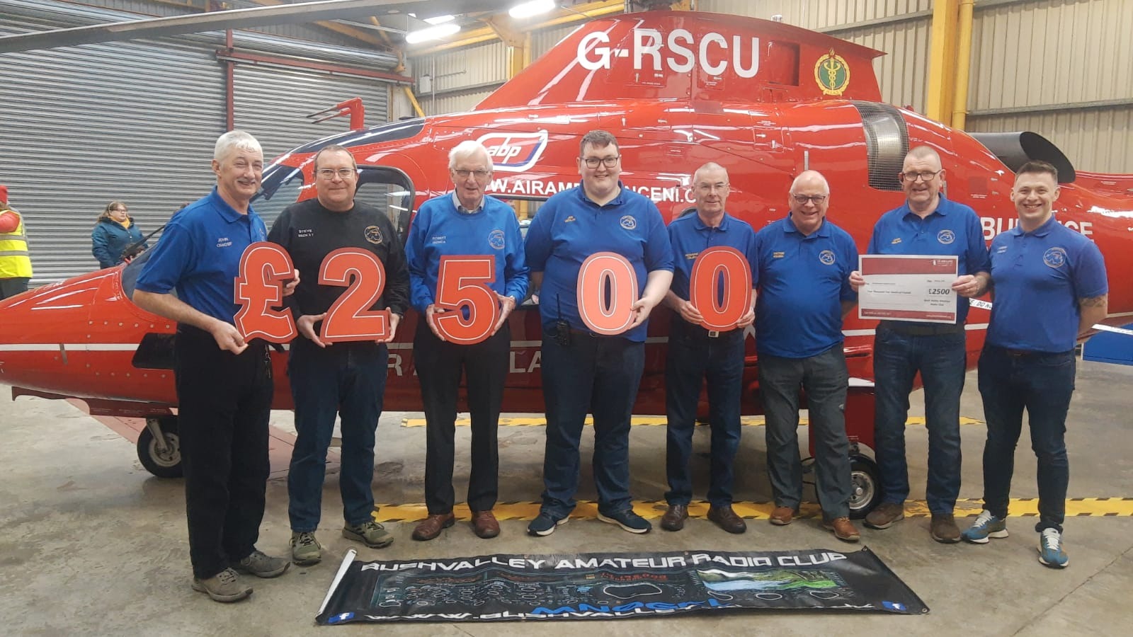 Bushvalley ARC presenting £2,500 raised for Air Ambulance Northern Ireland